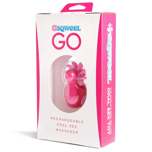 Розовый клиторальный стимулятор Sqweel Go Pink LH-46091