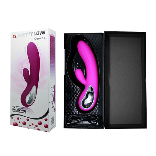 Лиловый вибратор Baile Conrad BI-014413 (21 см)