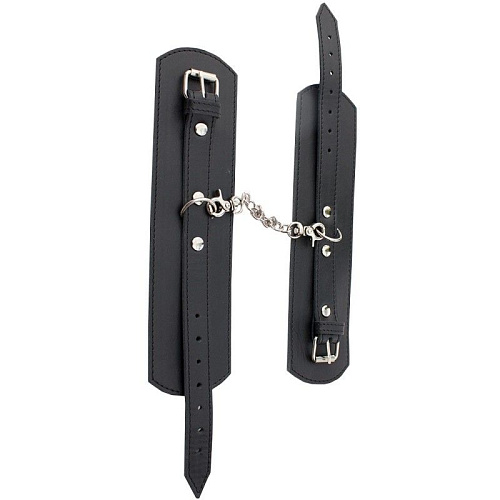 Чёрные кожаные наручи RestArt James Arm RA-603