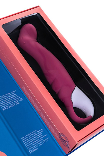 Светло-бордовый вибратор с загнутым кончиком Satisfyer Vibes Petting Hippo EE73-874-1017 (22,9 см)