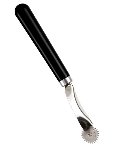 Стальное колесо Вартенберга с чёрной рукояткой Pipedream Wartenberg Wheel PD3727-00