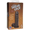 Реалистичный фаллоимитатор коричневого цвета Doc Johnson The Realistic Cock ULTRASKYN 6” 0276-03-BX (17,3 см)
