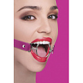 Расширяющий кляп с розовыми ремешками Shots Media BV Ring Gag XL OU105PNK