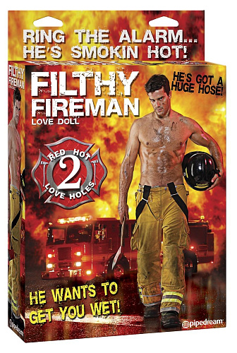 Надувная секс-кукла «пожарник» телесного цвета Pipedream Filthy Fireman Love Doll PD3581-00
