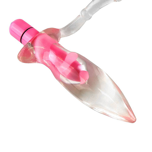 Прозрачное эрекционное кольцо с анальной вибропробкой Sextoy 2011 00515