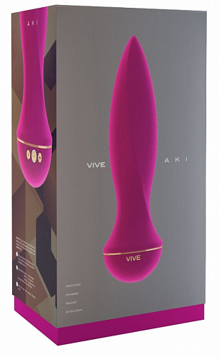 Розовый вибратор с заострённым кончиком Shots Media BV Aki VIVE002PNK (17,5 см)