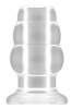Прозрачная анальная пробка с тоннелем Shots Media BV №49 Small Hollow Tunnel Butt Plug 3 Inch SON049TRA (7,7 см)