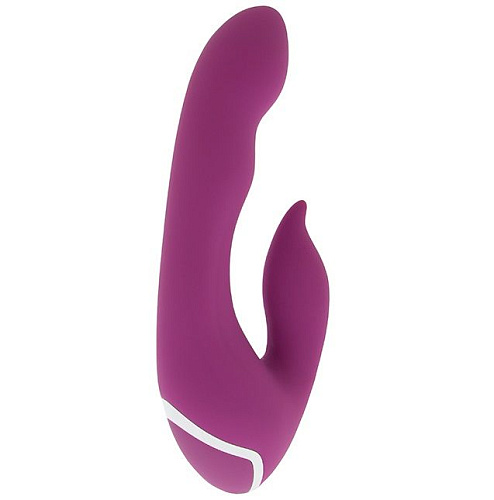 Фиолетовый вибратор с клиторальным отростком Tonga NAGHI NO.9 530009 (19 см)