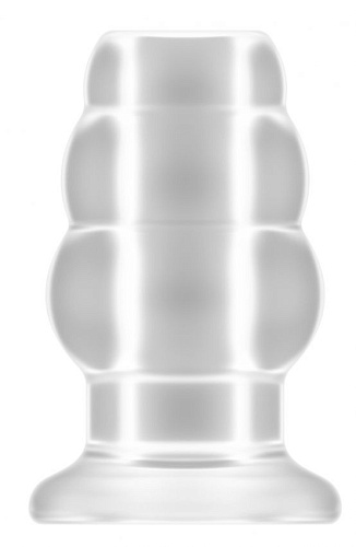 Прозрачная анальная пробка с тоннелем Shots Media BV №49 Small Hollow Tunnel Butt Plug 3 Inch SON049TRA (7,7 см)