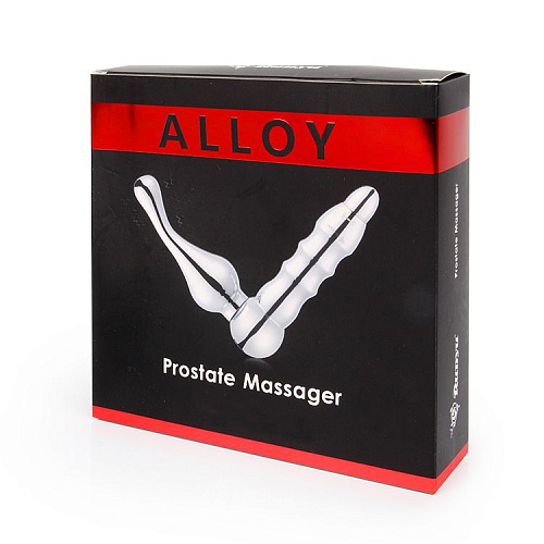 Серебристый металлический вибромассажёр простаты Bior toys Alloy NTU-80475