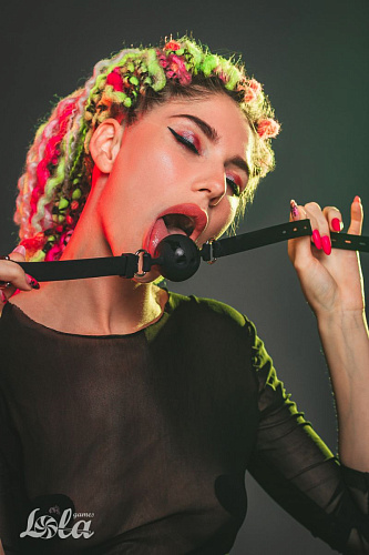 Чёрный кляп-шарик Lola toys Charmer S 1152-01lola