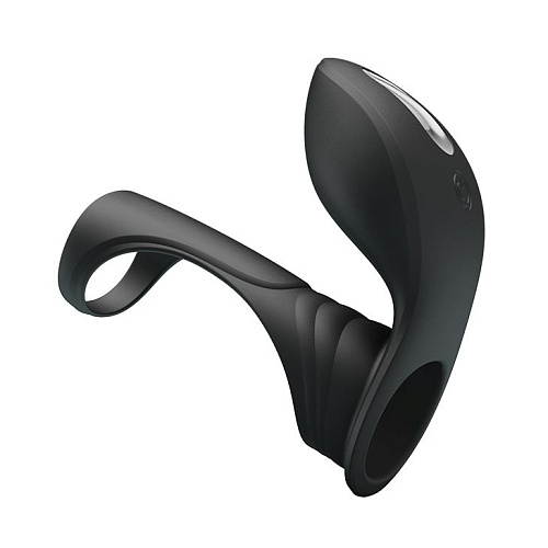 Чёрная насадка на пенис с вибрацией Baile Vibration Penis Sleeve II BI-210199