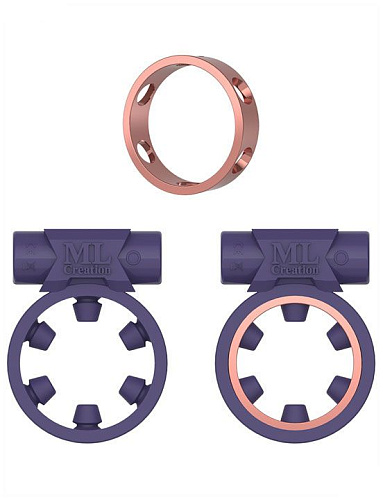 Фиолетовое эрекционное виброкольцо ML Creation Magic Ring ML30