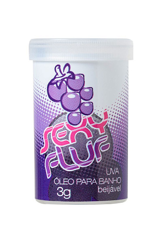 Масло для ванны и массажа с ароматом винограда INTT SEXY FLUF BLB08 (2 капсулы × 3 гр)