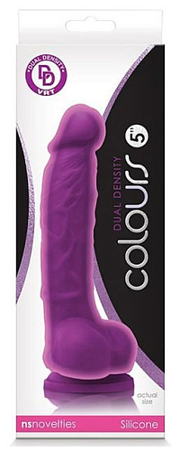 Фиолетовый фаллоимитатор с двойным слоем NS Novelties Dual Density 5 NSN-0403-15 (17,8 см)