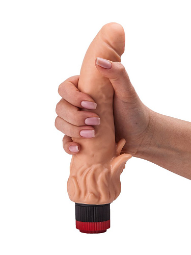 Гелевый вибратор с клиторальными лепестками телесного цвета LOVETOY (А-Полимер) 110200 (18,5 см)