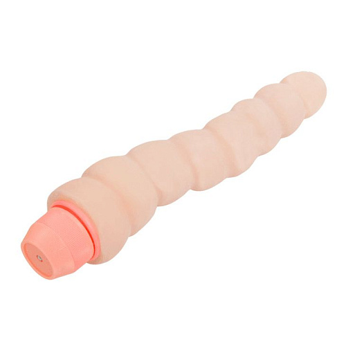Гнущийся телесного цвета вибратор с хребтом Baile BW-007102G-1002 (18,2 см)