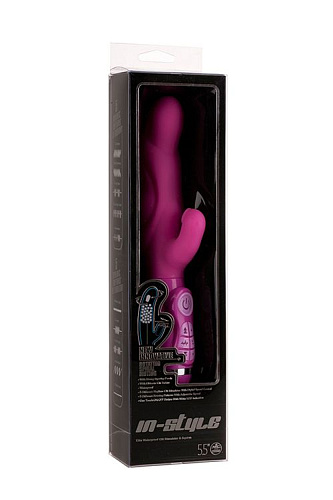 Розовый вибратор с клиторальным стимулятором NMC INSTYLE DUO VIBRATOR 5.5INCH 111694 (14 см)