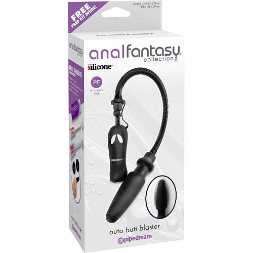 Чёрный надувной анальный расширитель с автоматической подкачкой Pipedream Auto Butt Blaster PD4669-23
