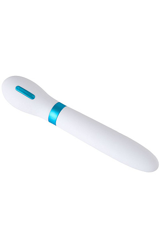 Бело-синий водонепроницаемый вибратор Erotist Vigorous 540208 (17,5 см)