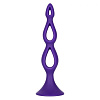 Фиолетовая анальная ёлочка California Exotic Novelties Silicone Triple Probe SE-0393-56-2 (14,5 см)