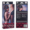 Чёрная атласная маска на глаза с красными лентами California Exotic Novelties Scandal Eye Mask SE-2712-05-3