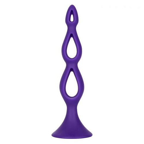 Фиолетовая анальная ёлочка California Exotic Novelties Silicone Triple Probe SE-0393-56-2 (14,5 см)