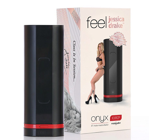Чёрный мастурбатор для секса на расстоянии Kiiroo ONYX TELEDILDONIC MASTURBATOR JESSICA DRAKEE 27235