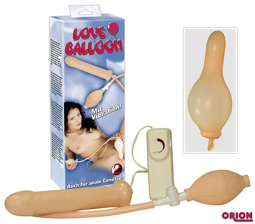 Вибратор с функцией расширения телесного цвета Orion Love Balloon 05513680000 (17 см)