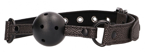 Серый кляп-шарик Shots Media BV Elegant Ball Gag OU246GRY