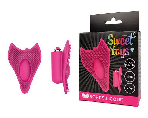 Розовый клиторальный стимулятор с шипиками Bior toys ST-40143-6 (7,5 см)