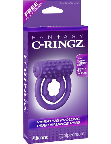 Фиолетовое эрекционное кольцо на пенис и мошонку Pipedream Vibrating Prolong Performance Ring PD5818-12
