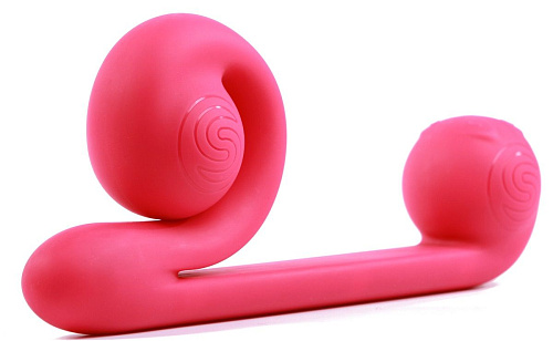 Уникальный розовый вибромассажёр-улитка для двойной стимуляции Snail Vibe