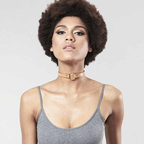 Бежевый чокер Bijoux Indiscrets Maze Single Choker 0212