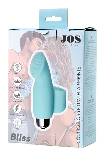 Мятная вибронасадка на палец для клиторальной стимуляции JOS BLISS 782004 (9 см)
