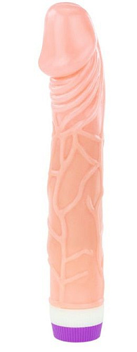 Телесный вибратор нежно-розового цвета с богатым рельефом Baile Pleasure Fantasy BW-001009