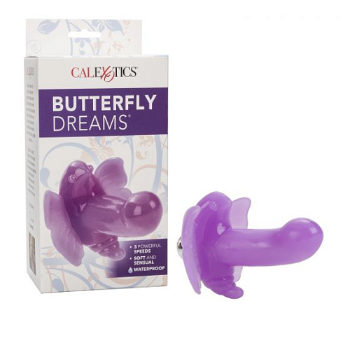 Фиолетовая клиторальная бабочка с отростком California Exotic Novelties Butterfly Dreams SE-0578-35-3