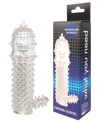 Закрытая прозрачная насадка Bior toys Crystal sleeve EE-10031 (12,8 см)
