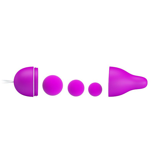 Лиловое вагинальное яйцо с утяжеляющими шариками Baile Kegel Ball BI-014462