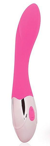 Розовый изогнутый вибромассажёр с 10 режимами вибрации Bior toys EE-10262-6