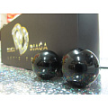 Чёрные вагинальные шарики из стекла Джага-Джага GD215