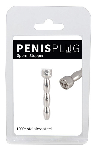 Металлический уретральный плаг Orion Penis Plug Sperm Stopper Skull 05342260000