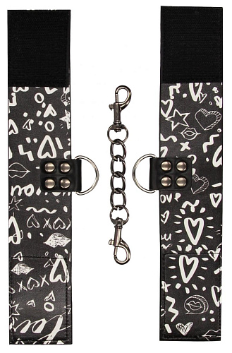 Чёрные наручи Shots Media BV Love Street Art Fasion OU328BLK