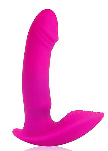 Розовый G-вибромассажёр с шипиками на основании Bior toys CSM-23043 (9,8 см)