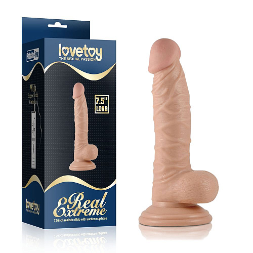Телесный фаллоимитатор на присоске-подошве Lovetoy Flesh 350046 (17,8 см)