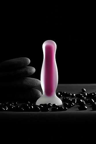 Розовая, светящаяся в темноте анальная втулка Штучки-дрючки 690118 (10 см)