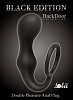 Чёрное эрекционное кольцо с анальной пробкой Lola toys Double Pleasure Anal Plug 4217-01Lola