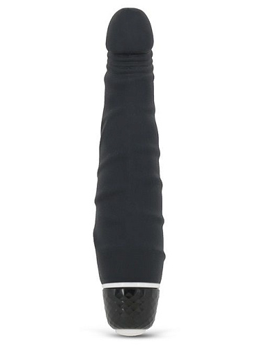 Чёрный вибратор-реалистик с зауженным кончиком Dream Toys PURRFECT SILICONE CLASSIC MINI 21151 (14 см)