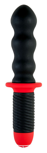 Чёрный фигурный вибратор с двойным мотором ToyFa 901341-5 (28 см)