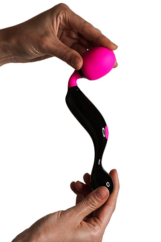 Розово-чёрный многофункциональный массажёр Adrien Lastic Symphony 10949